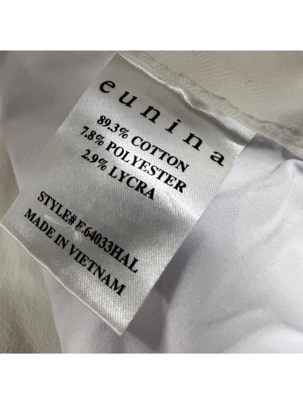 Eunina Womens Clara Skinny Crop Jeans White Frayed Cuff Size 3 New - Picture 9 of 9